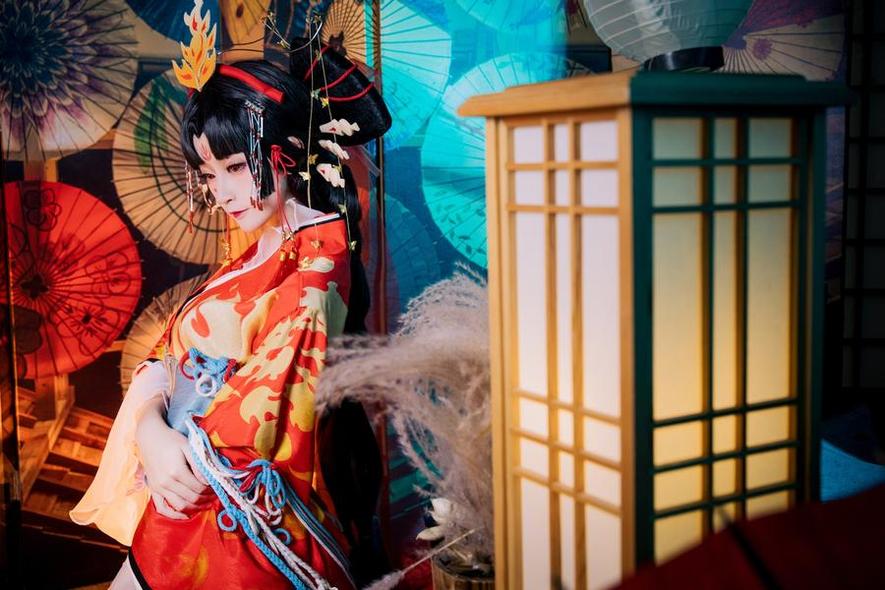yui金鱼cos库巴姬的更新照片，又来大家喜爱的cos装扮啦